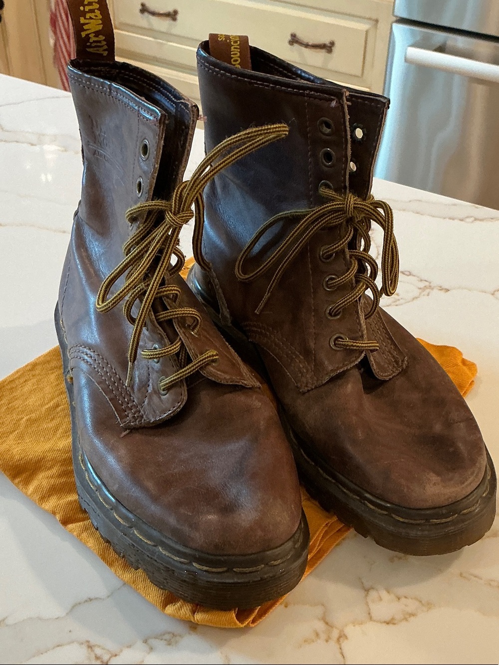 Dr. Martens Women’s Brown Leather Lace-Up Boots - Picture 2 of 5